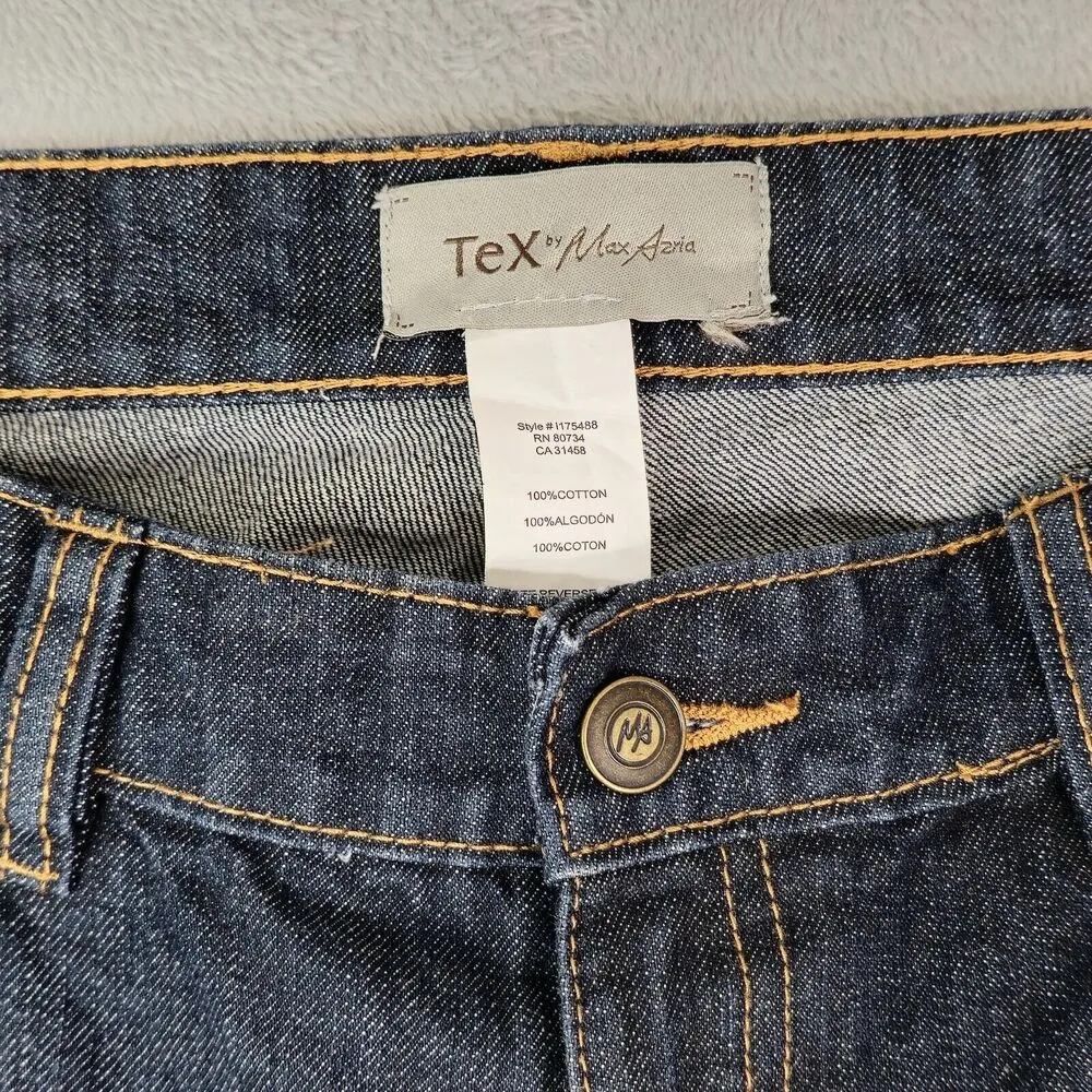 Tex By Max Azria Jeans Womens 2 Bootcut Dark Wash Blue Denim Low Rise 29x31 - Image 4