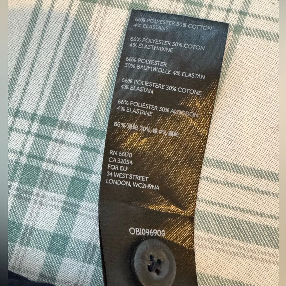 Anthropologie Bryson Tapered Button Fly Ankle Trouser Pants Navy Size 4 - Image 8