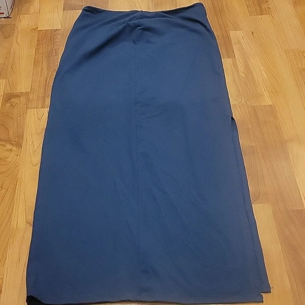 Free People Maxi Pencil Skirt Slit Slate Blue S - will fit size M - Image 6