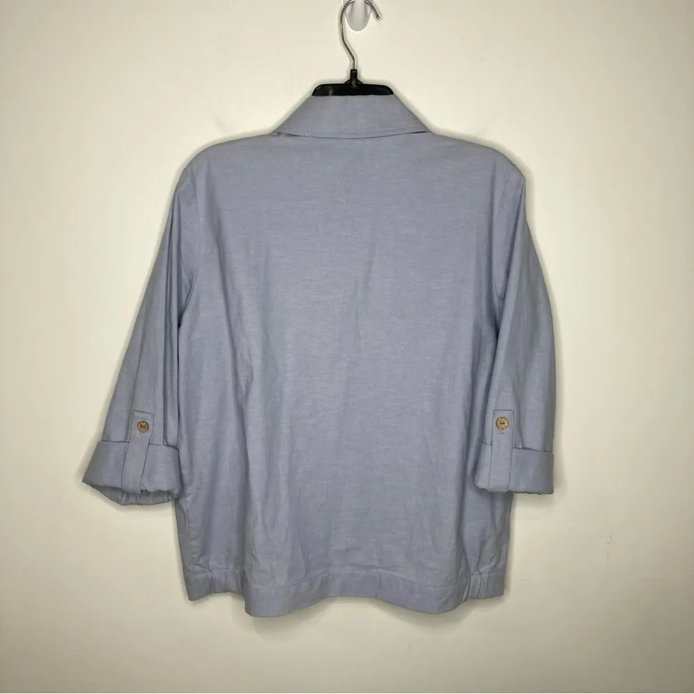 Koret petite‎ 99% cotton jacket lightweight size medium petite Blue - Image 5