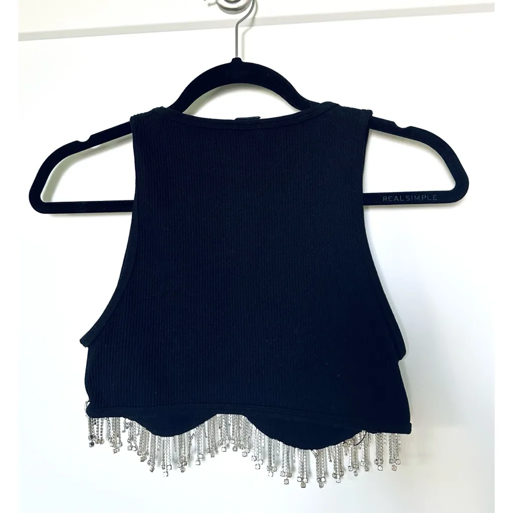 ZARA  Seamless Rhinestone Top - Image 8