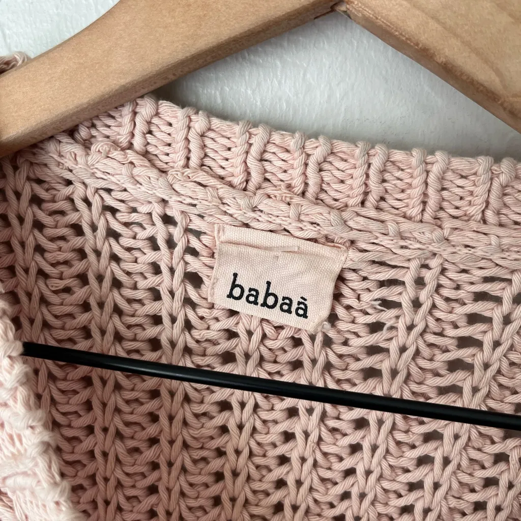 Babaa Cotton Chunky Knit Jumper Sweater Plum Blossom No 18 Pink Size undefined - Image 6