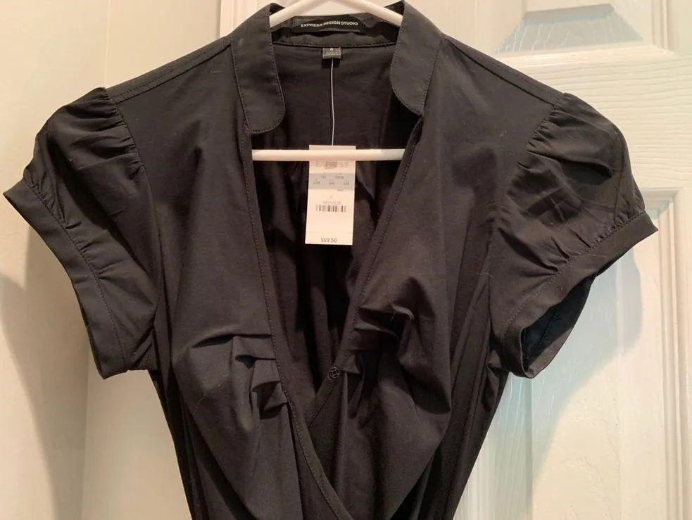 NWT A-Line Dress Size 4 Black - Image 4