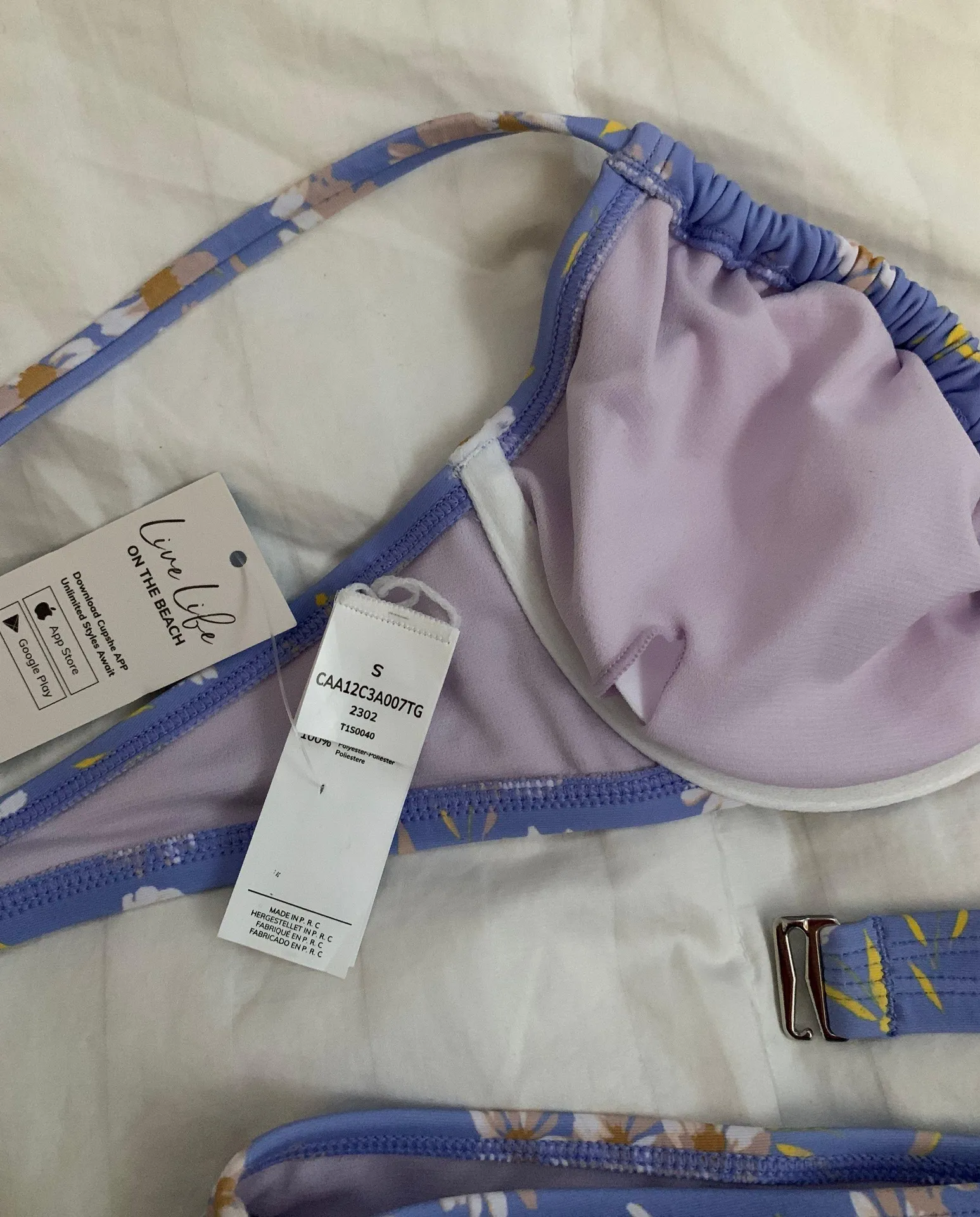 Salt & Sweet Underwire Cutout Top & Extra Cheeky Bikini Set - Image 3