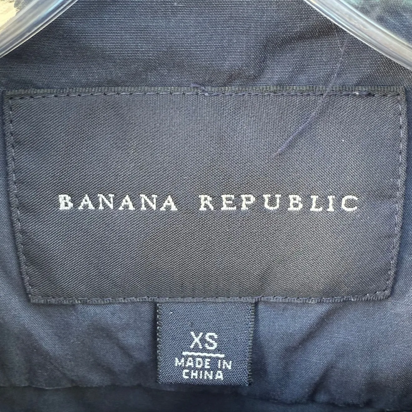 Y2K Banana Republic Utility Jacket Zip-Up Lightweight Womens Size XS Navy Blue - Image 5