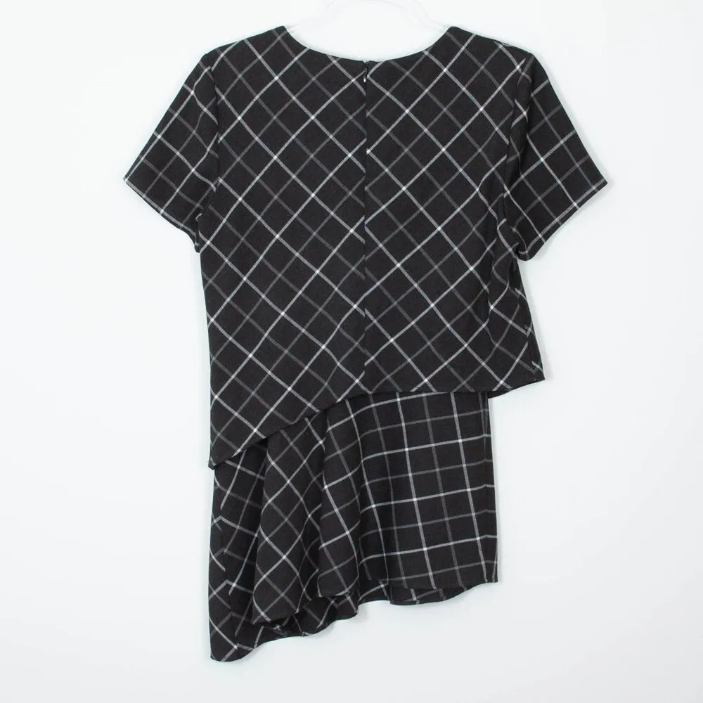 Anthropologie Bailey 44 Anaretta Asymmetrical Tiered‎ Plaid Top Womens Medium - Image 7