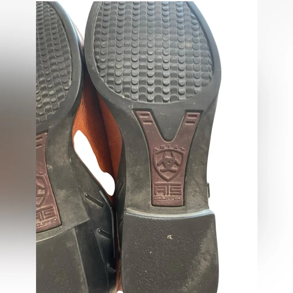 Ariat Women’s Brown Leather Slip On Shoes Size 10 - Image 9