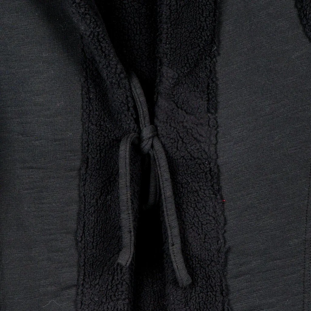 True Grit Dry Goods Vest L Womens Y2K Black Soft Lining Tie Front Country - Image 4