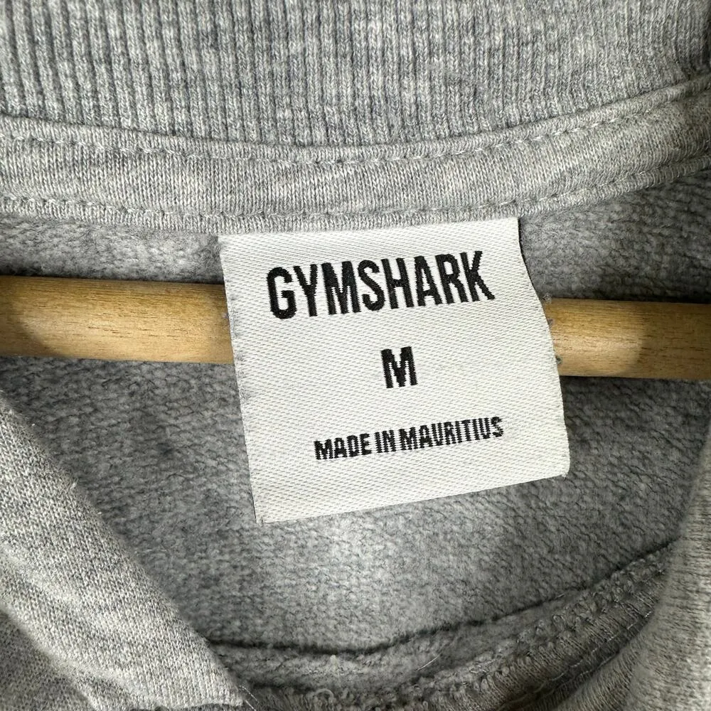 Gymshark Womens size Medium Fleece Training Cropped Hoodie Gray - Image 8