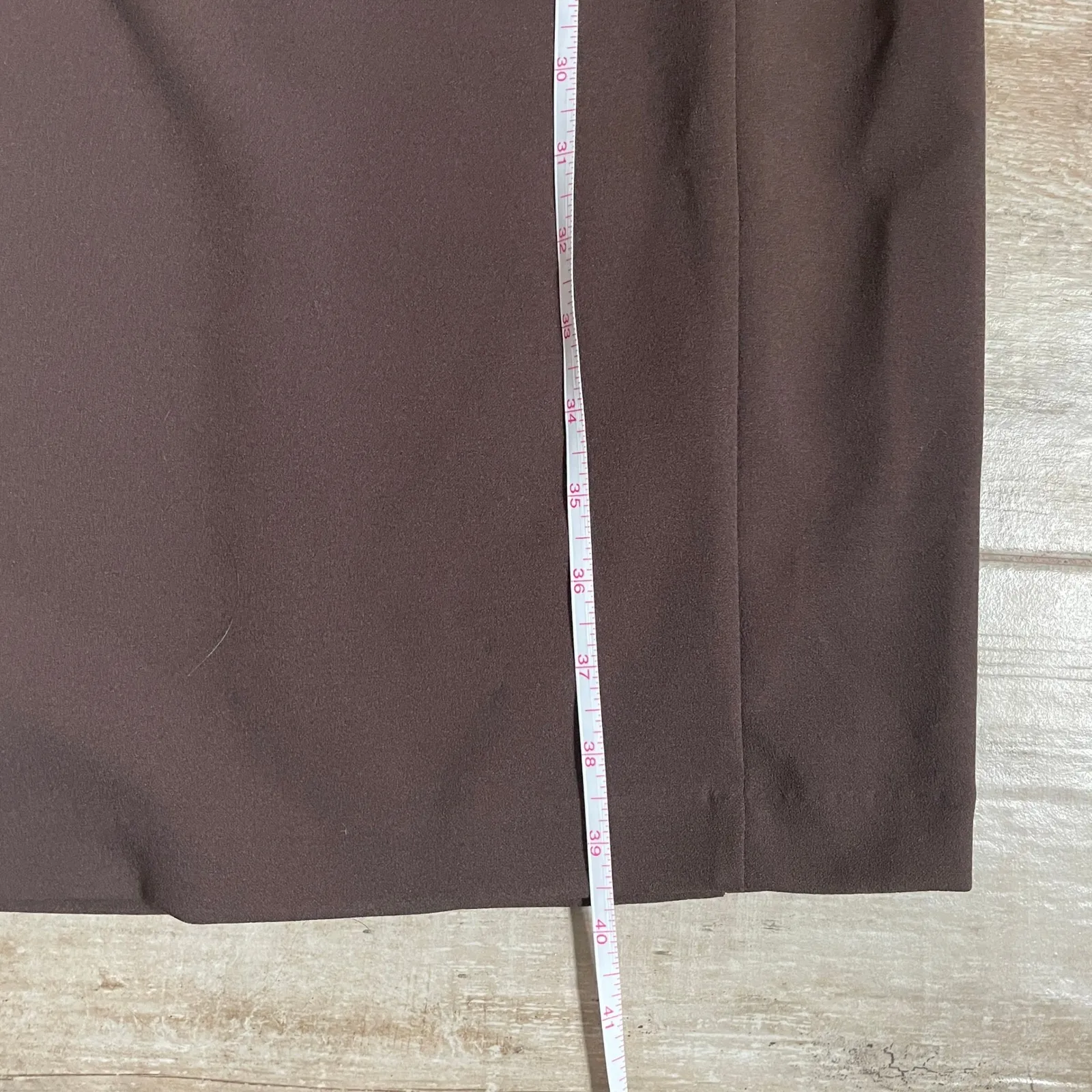 Calvin Klein Fitted Sheath Dress Brown Short Sleeve Belted Business Career sz 6 - Image 10