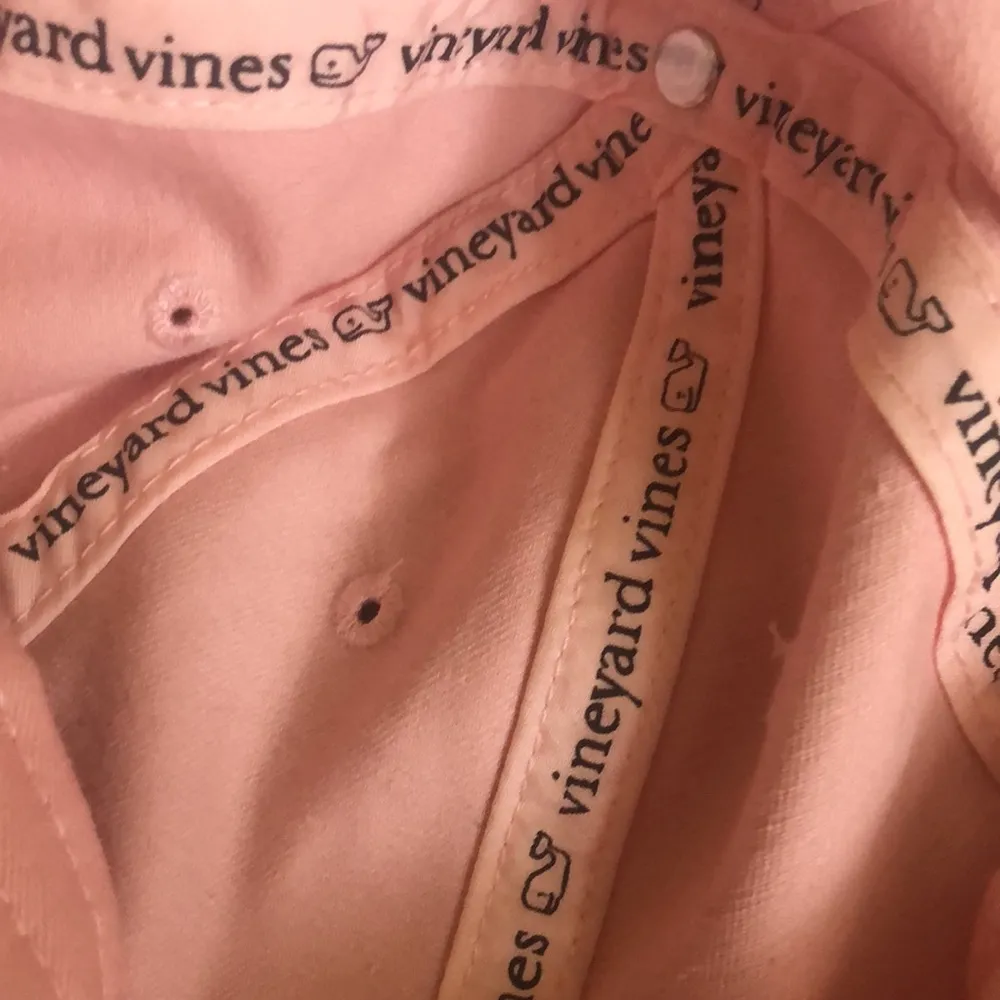 Vineyard Vines Pink Adjustable Baseball Cap Hat 100% Cotton Whale Logo Summer - Image 5