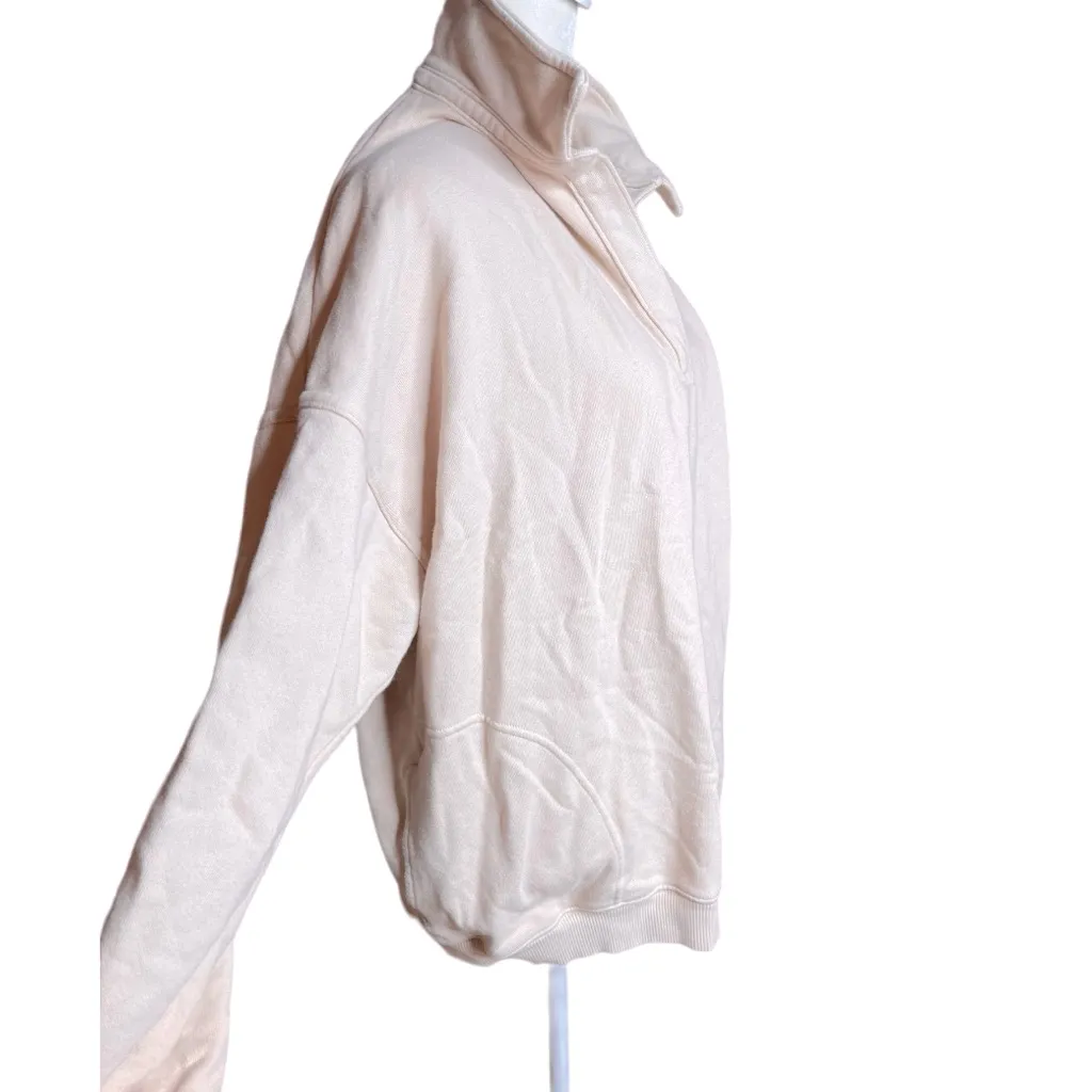 Aerie woman’s oversized sweatshirt raw bottom hem size small - Image 4