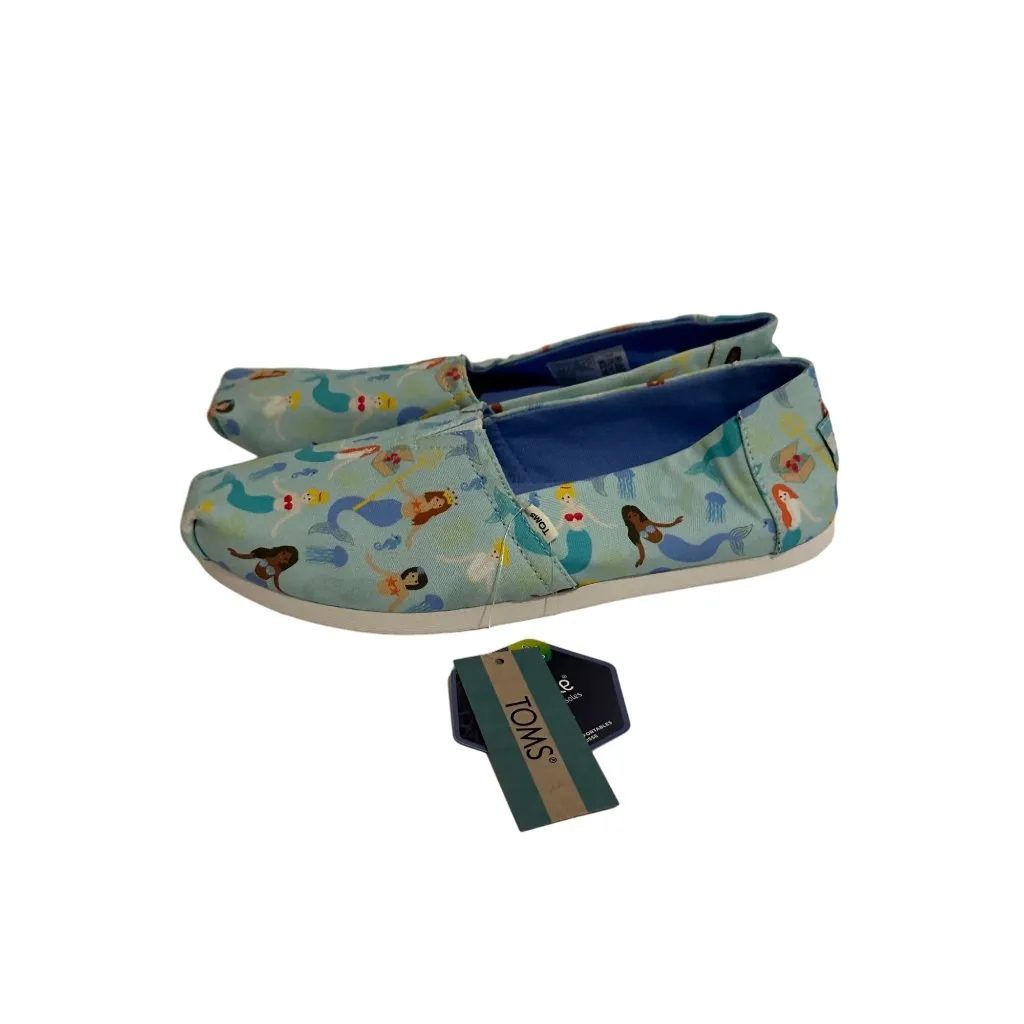 TOMS Mermaid Print Slip On Flats Size 6 NEW New with tags - Image 3