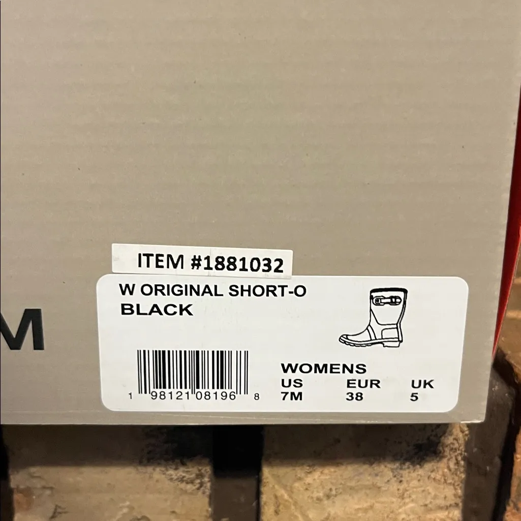 Hunter Women’s Original Short Black Rain Boots NEW Size 7 - Image 10