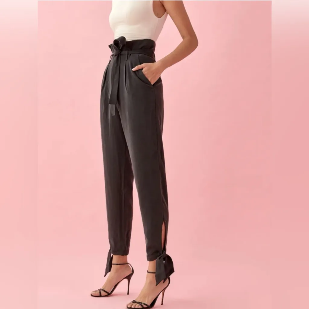 Reformation Avalon Pant Size 0 PETITE Black - Image 3