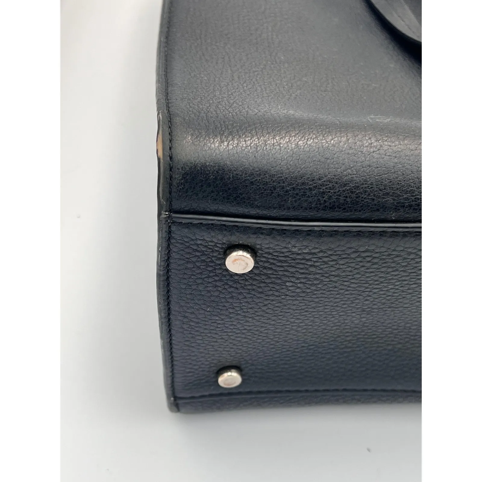 Kate Spade New York Black Leather Satchel Tote Bag Tassel Bow Medium Pink READ** - Image 9