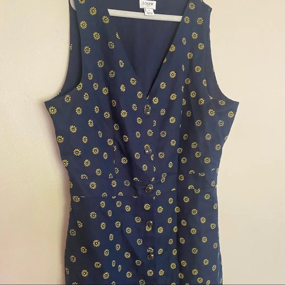 J. Crew Factory Navy Daisy Dress - Image 5