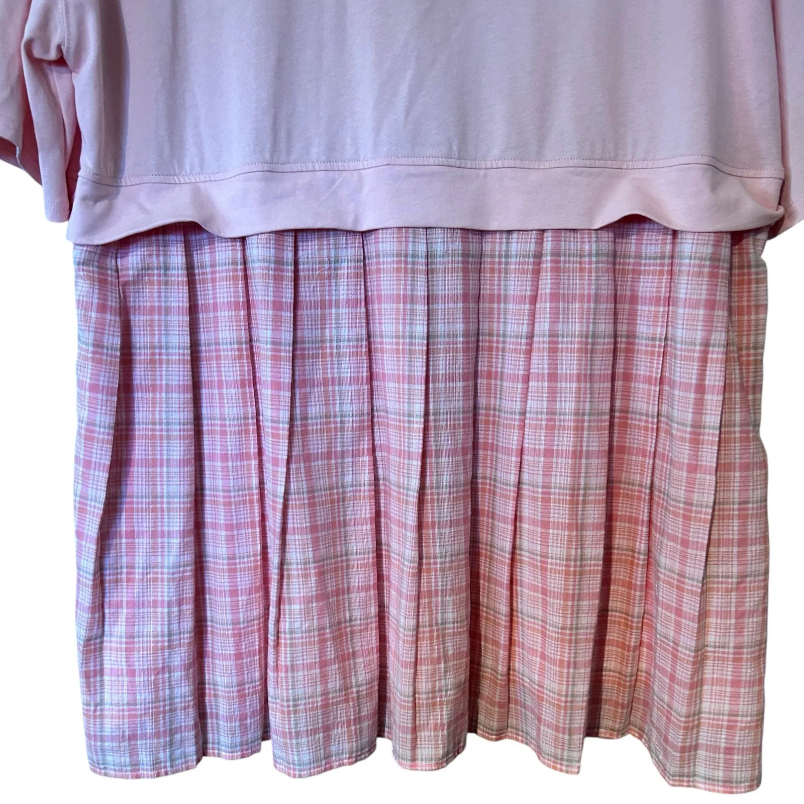 Fantastic Fawn Top Dress Pinks Oversized Pleated Cotton Lining Boho Fairy SZ M - Image 5