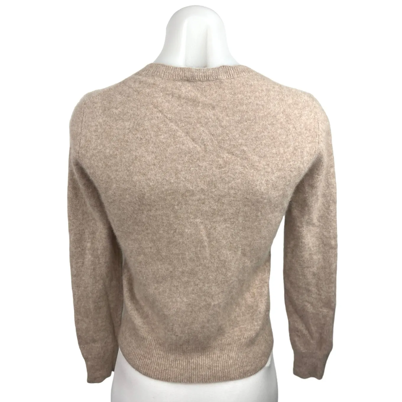 Quince Brown 100% Cashmere Cozy Knit Crew Long Sleeve Pullover Sweater Top Sz S - Image 2