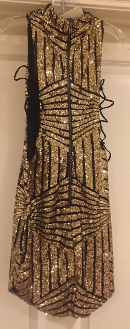 Black and gold sequin dress  - Image 4