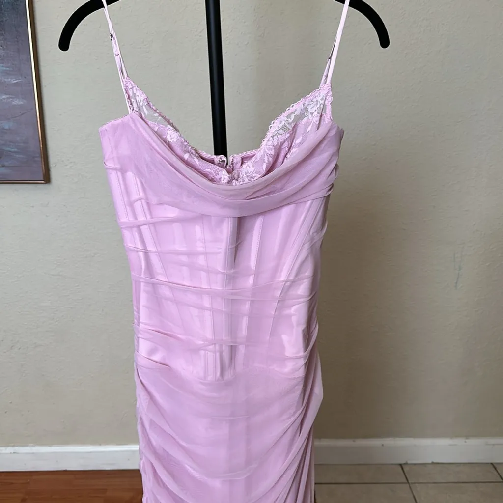 HOUSE OF CB  XS D-DD 'Nalini' Cotton Candy Corset Maxi Dress NWOT‎ - Image 4
