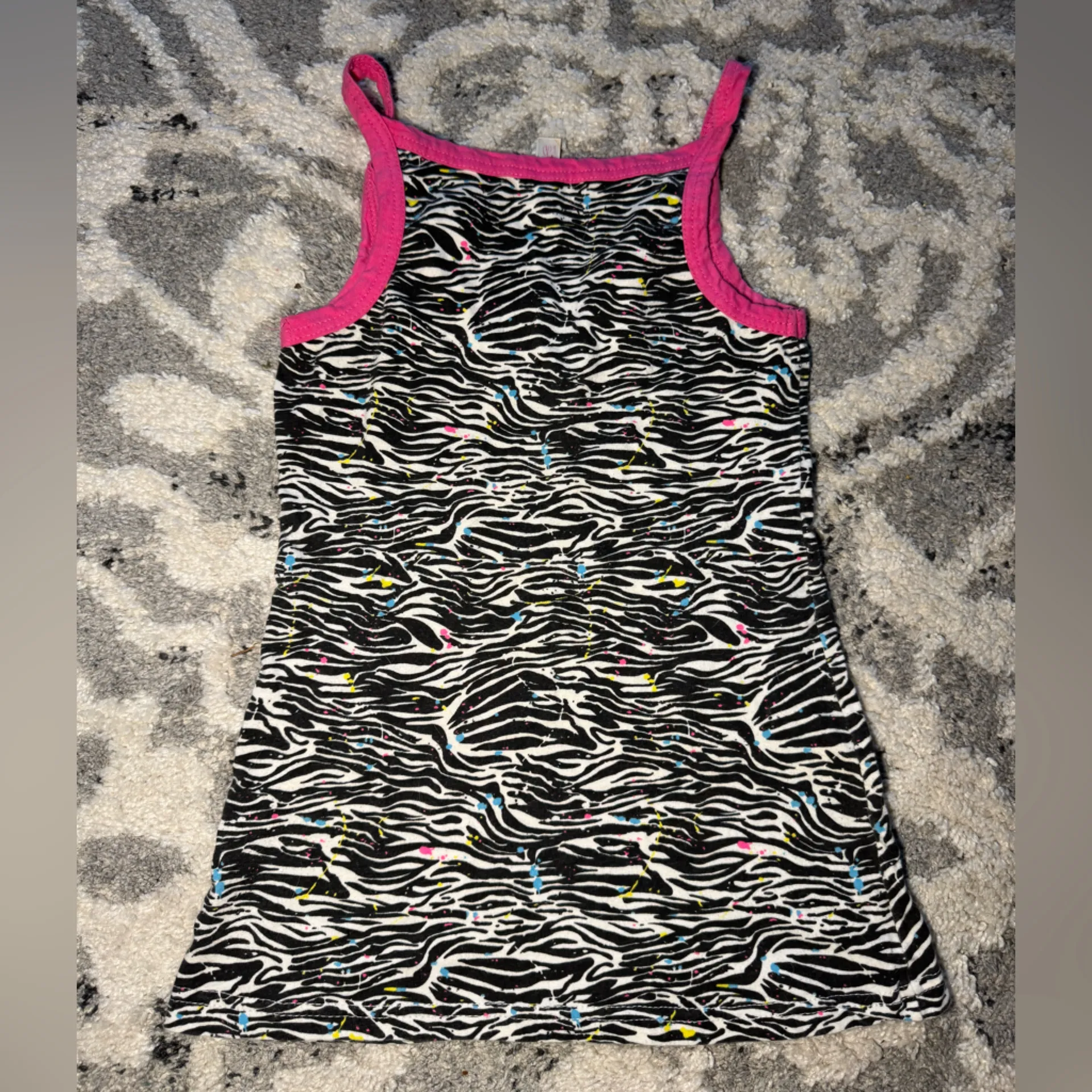 Y2K Pink Zebra Tank Top⭐️ Black Size M - Image 4