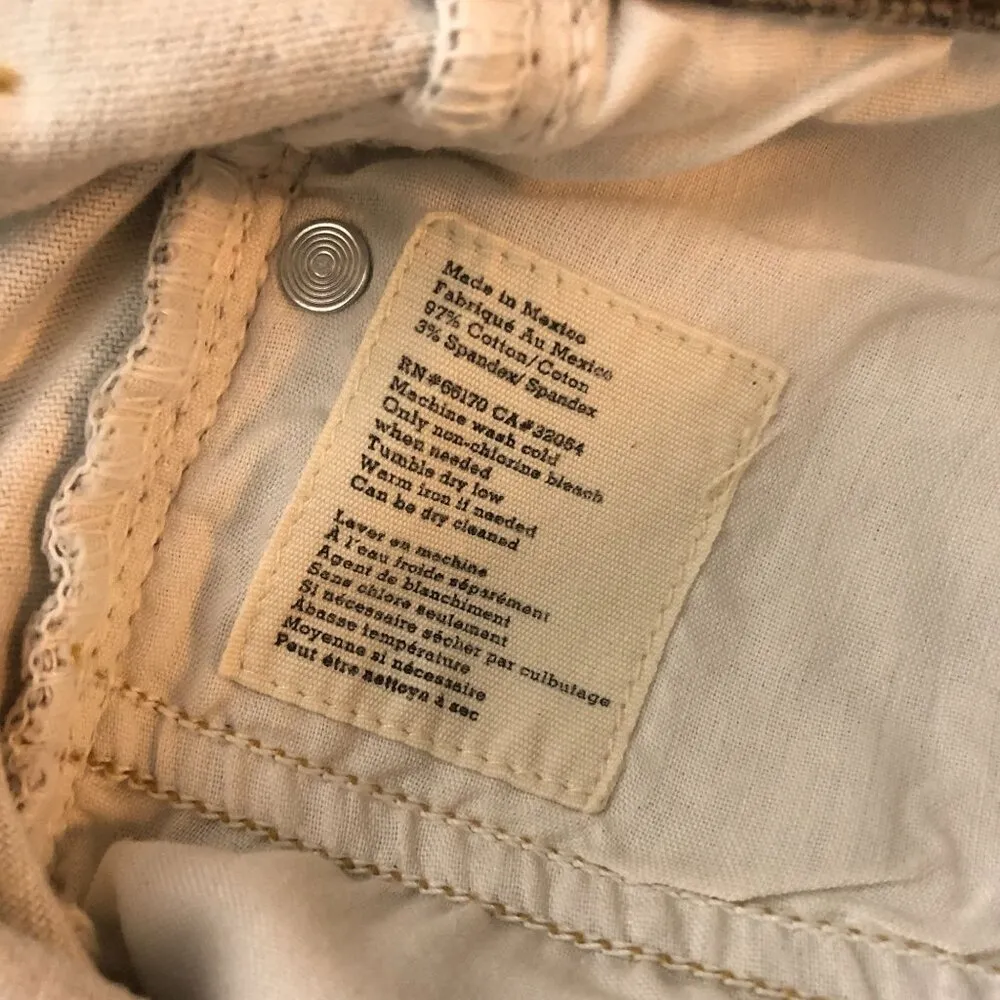 Silence + Noise Womens Snake Print Skinny Twig Jeans Gray Beige Size 26 - Image 5