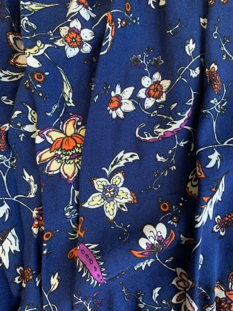 Divided Blue Floral Romper - Image 4