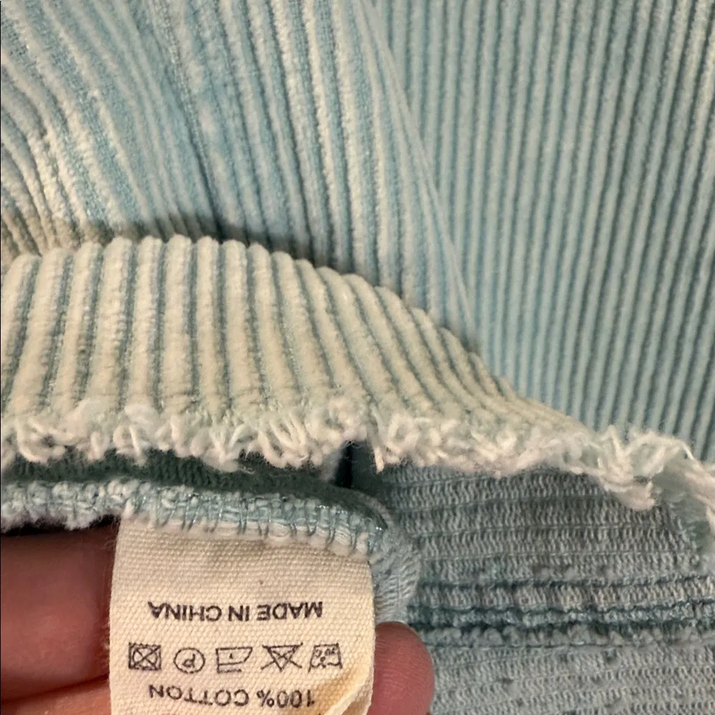 KATYDID Corduroy Shacket Light Green Size L - Image 8