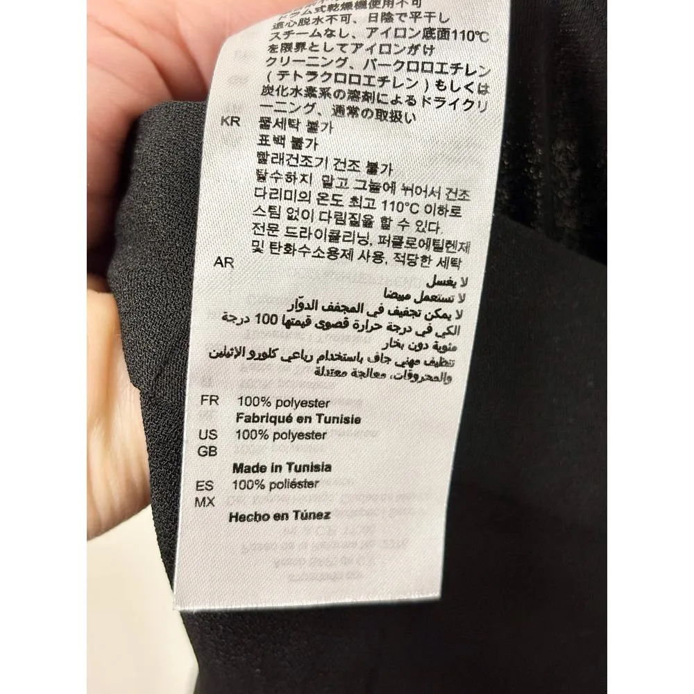 Sandro Paris Pull On High Waisted Shorts with Draped Front Black Women's 34 / 2 - Image 5