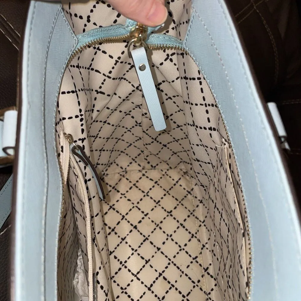 Kate Spade Newbury Lane Dally Extra Large Tote Bag Hydrangea Light Blue - Image 11