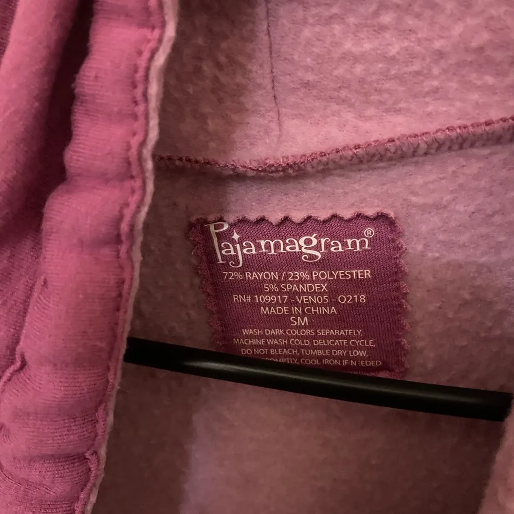 Pajamagram Super Soft Cowlneck Fleece Pajama/Loungewear Set Pink - Image 7