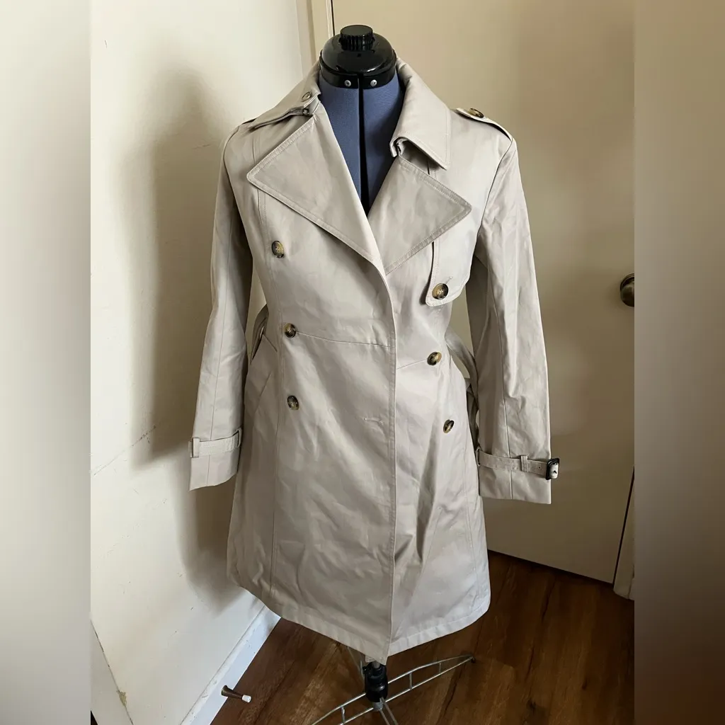 All Saints Alexandria Trench Double Breasted Belted Womens - Image 4