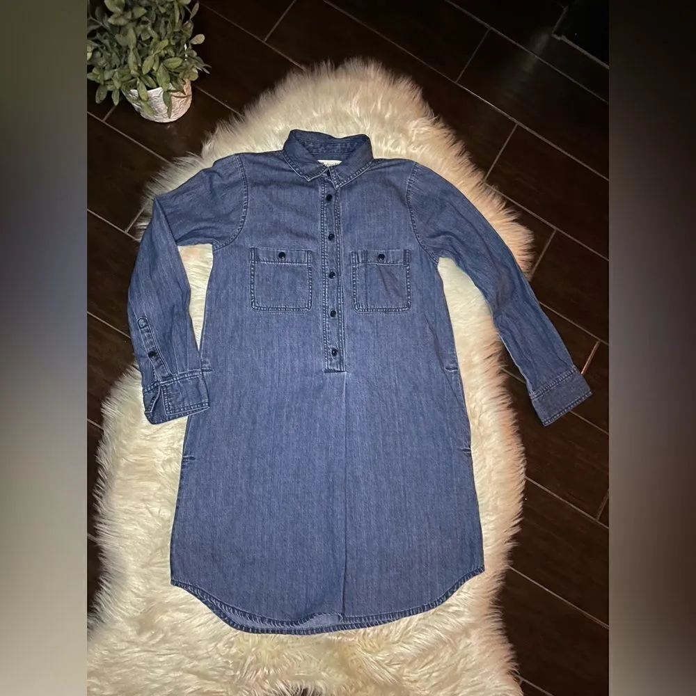 Madewell Chambray shirt dress sz XXS - Image 2