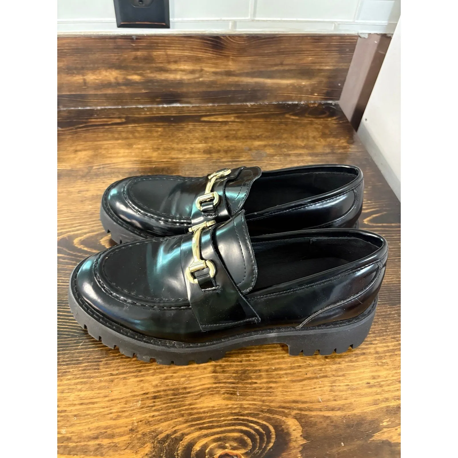 Steve Madden Black Loafers Size‎ 8.5 - Image 2