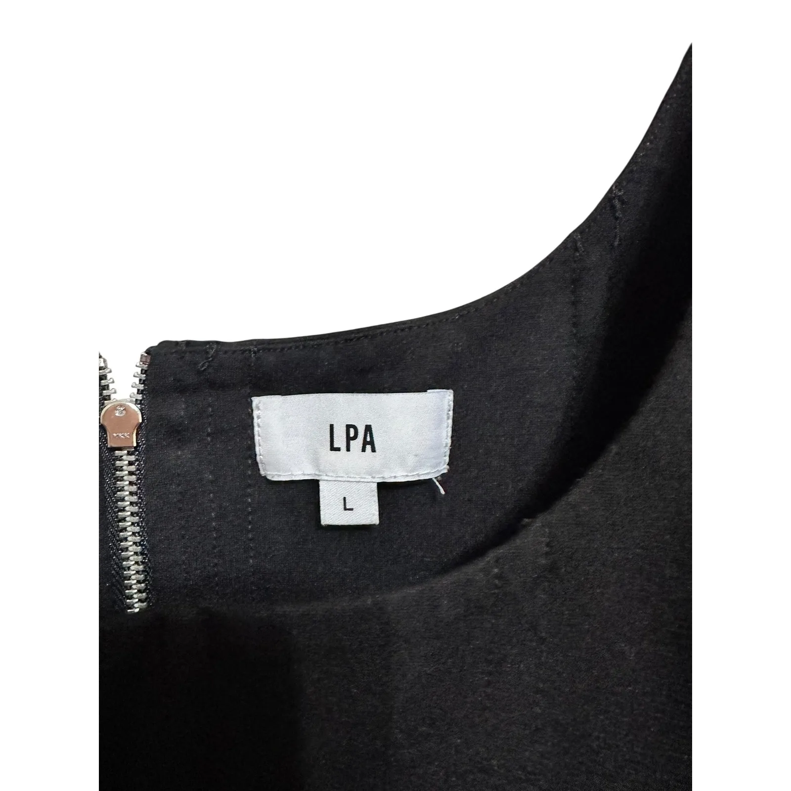 LPA Women's Black‎ prescott corset size Large Square Neck Sleeveless Crop Top - Image 4