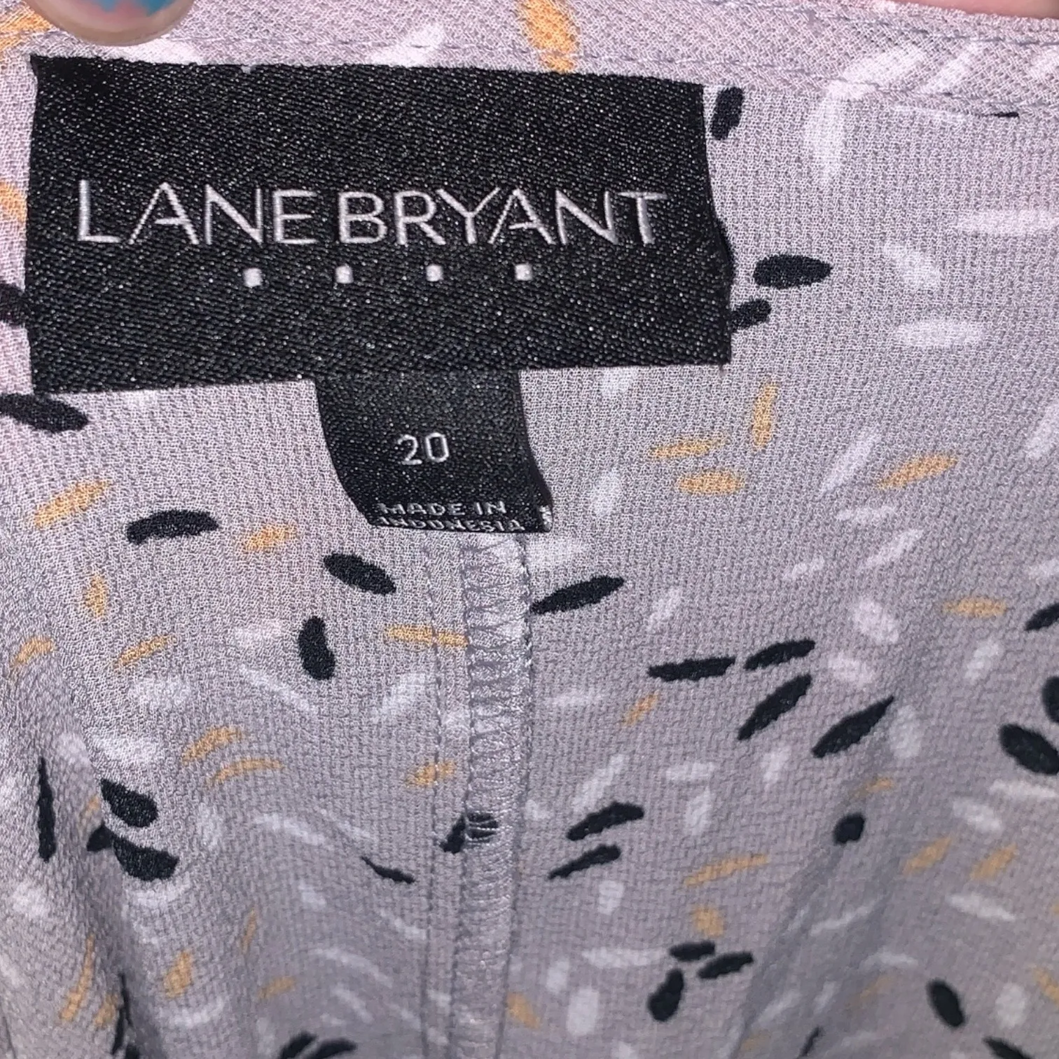 Lane Bryant Gray Speckle Pattern Long Sleeve Blouse - Image 6