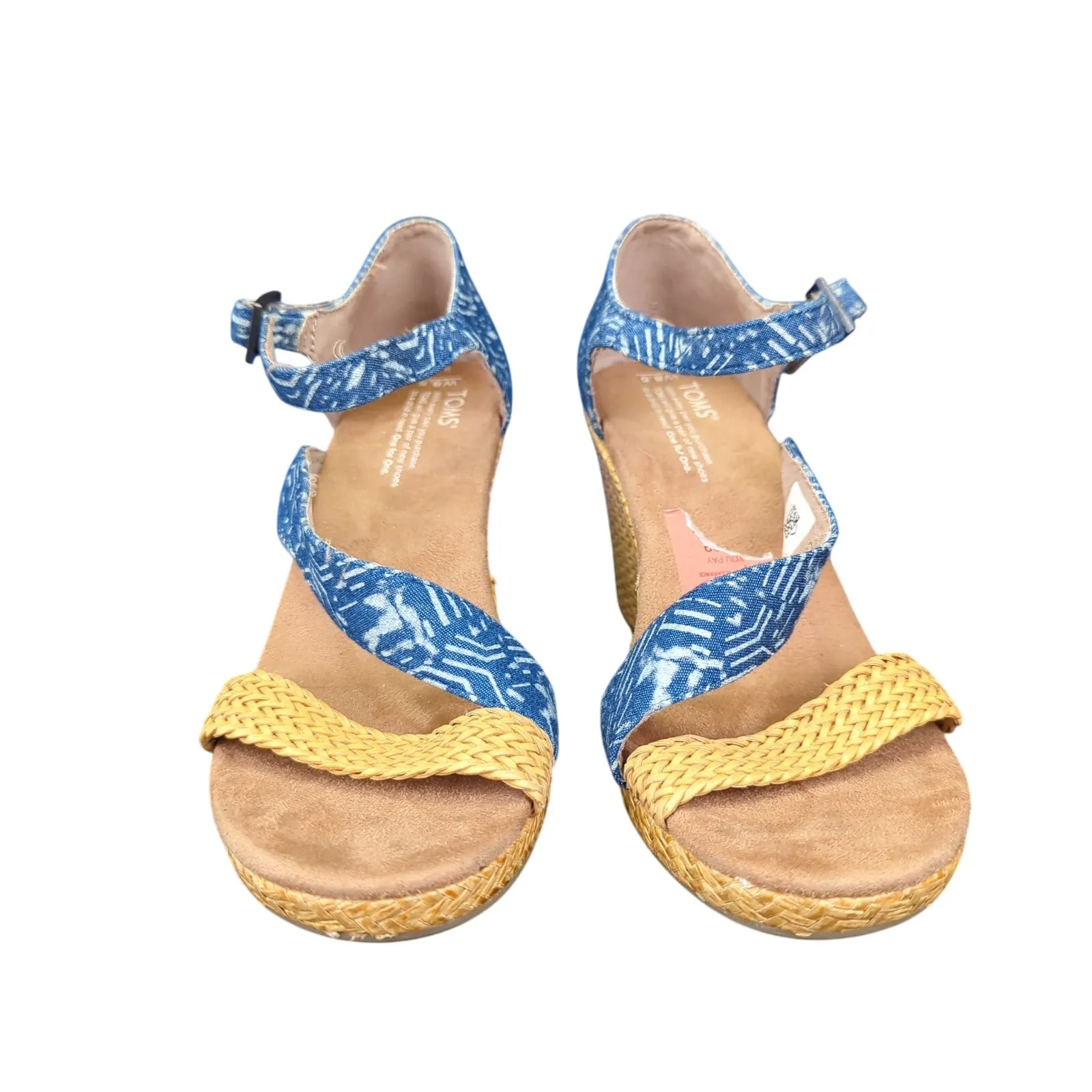 Toms Clarissa Wrapped Wedge‎ Sandals 10007823 Espadrille Heel Strap Women's 8.5 - Image 3