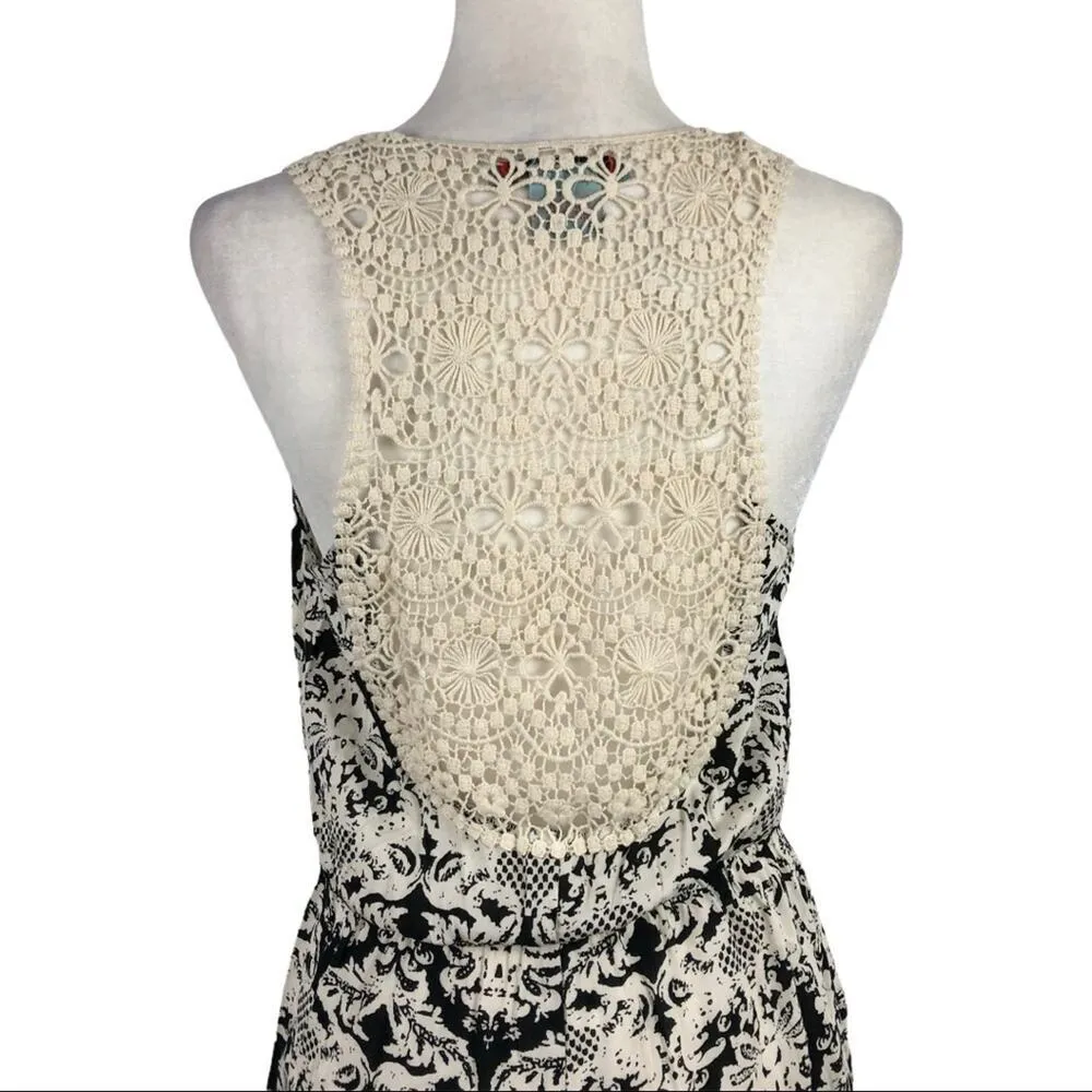 Flying Tomato Damask Crochet Back Romper Small - Image 7