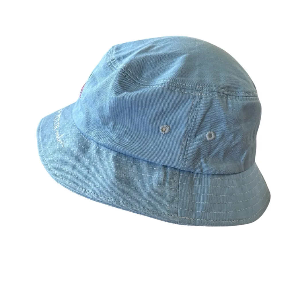 Disney Love Your Melon Blue Bucket Hat Eeyore Embroidered Adult L/XL Cotton USA - Image 2