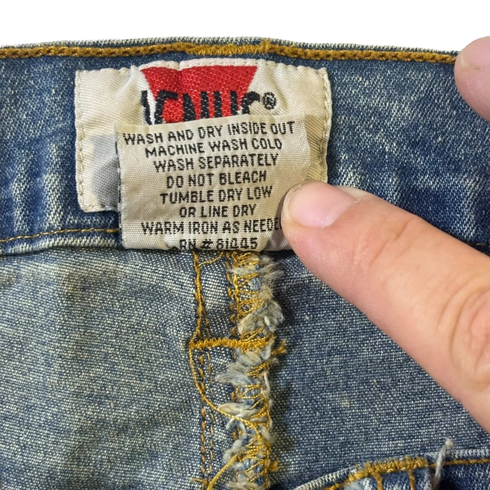 Venus Women's Jeans Size 9 Light‎ Wash Denim Flare Leg Split Hem Y2K Vintage - Image 6