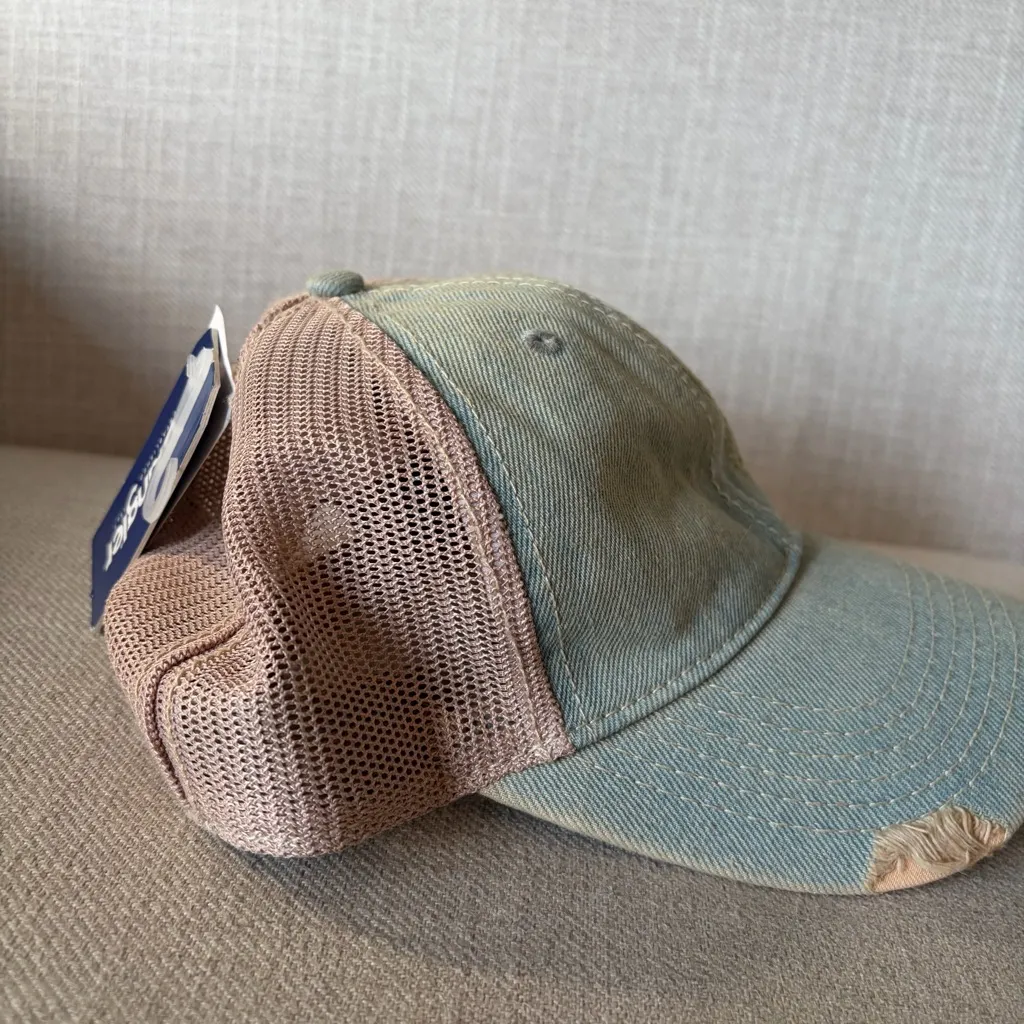 Wrangler Denim Vintage Distressed Adjustable Snap Back Hat New with Tags - Image 8