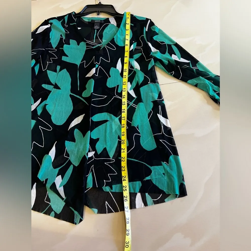 ALFANI Asymmetrical Hemline Drape Front 3/4 Sleeve Blouse size Small - Image 9