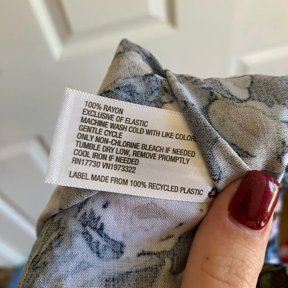 Wild Fable size medium floral granny core midi knee length long sleeve blue - Image 6