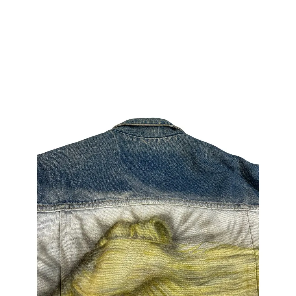 Gap  vintage denim Blue womans Jean denim Jacket Marylin graphic size M SKU 8751 - Image 10