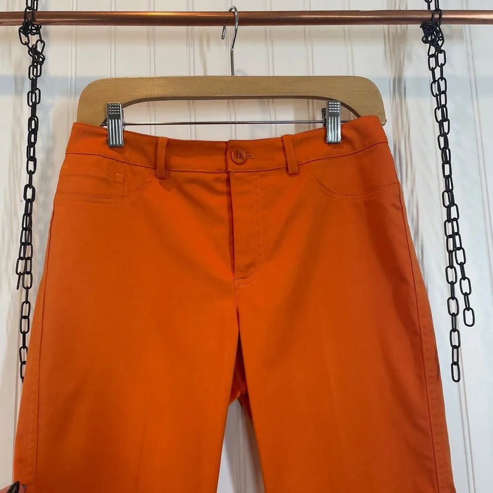 Peace of Cloth Womens Orange Mid Rise Straight Legs Pants Size 2 - Image 2