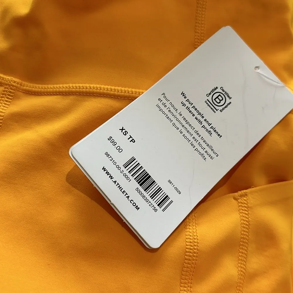 NWT Athleta Ultimate Stash II Capri In Sunrise Yellow - Image 6