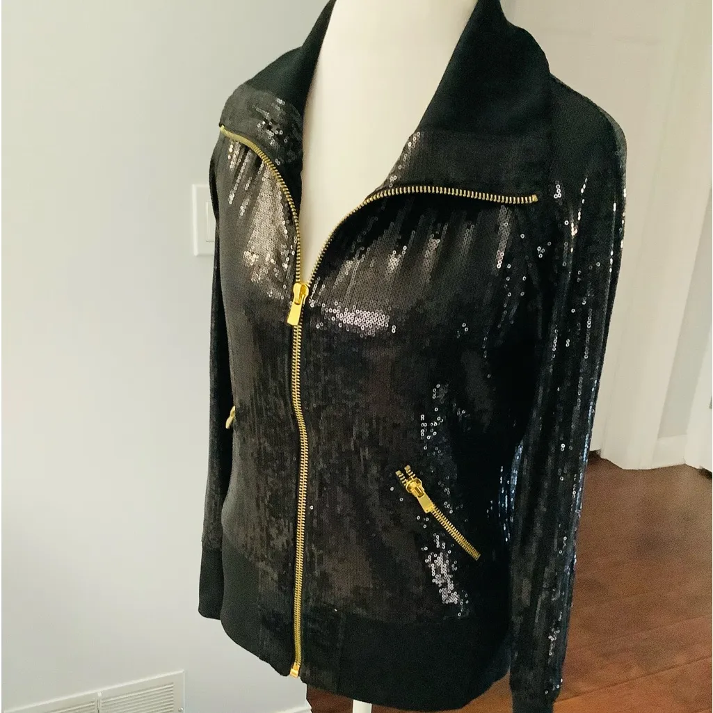 Exceptionally beautiful sequined jacket EUC 🖤❤️🖤 - Image 2