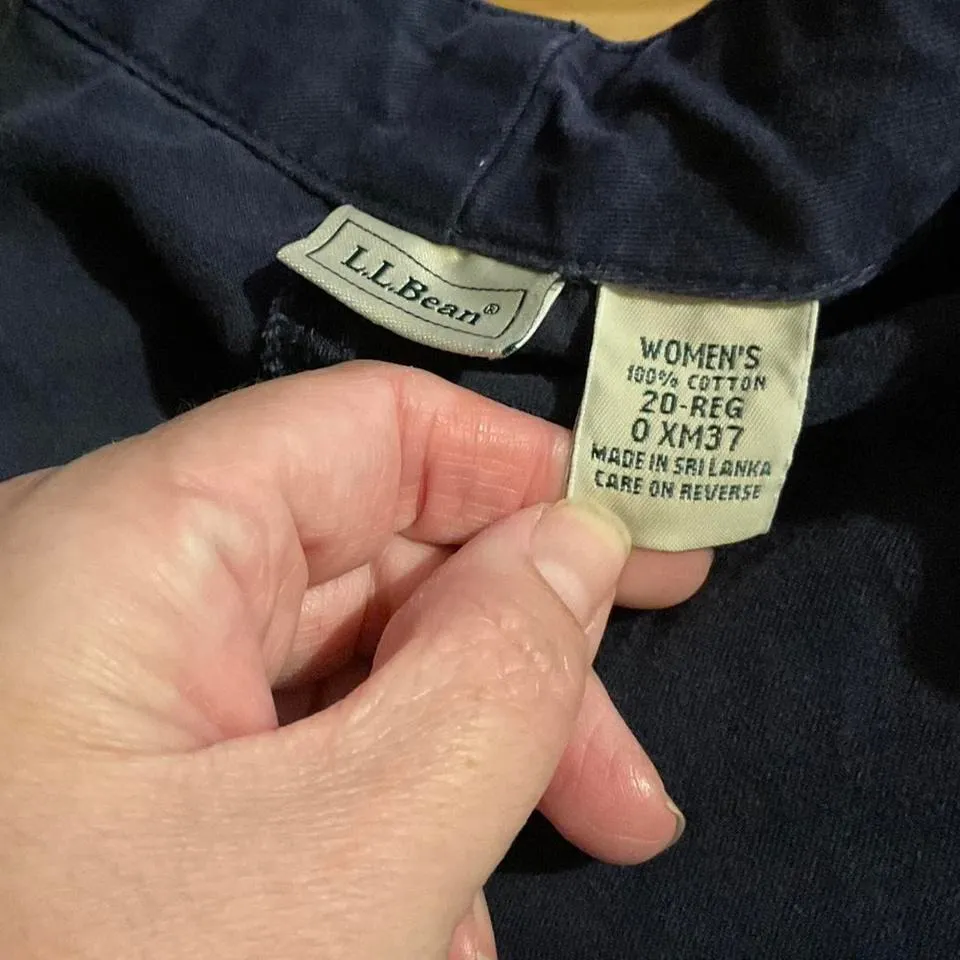 LL Bean‎ vintage navy cotton shorts casual boho Gray Size undefined - Image 3