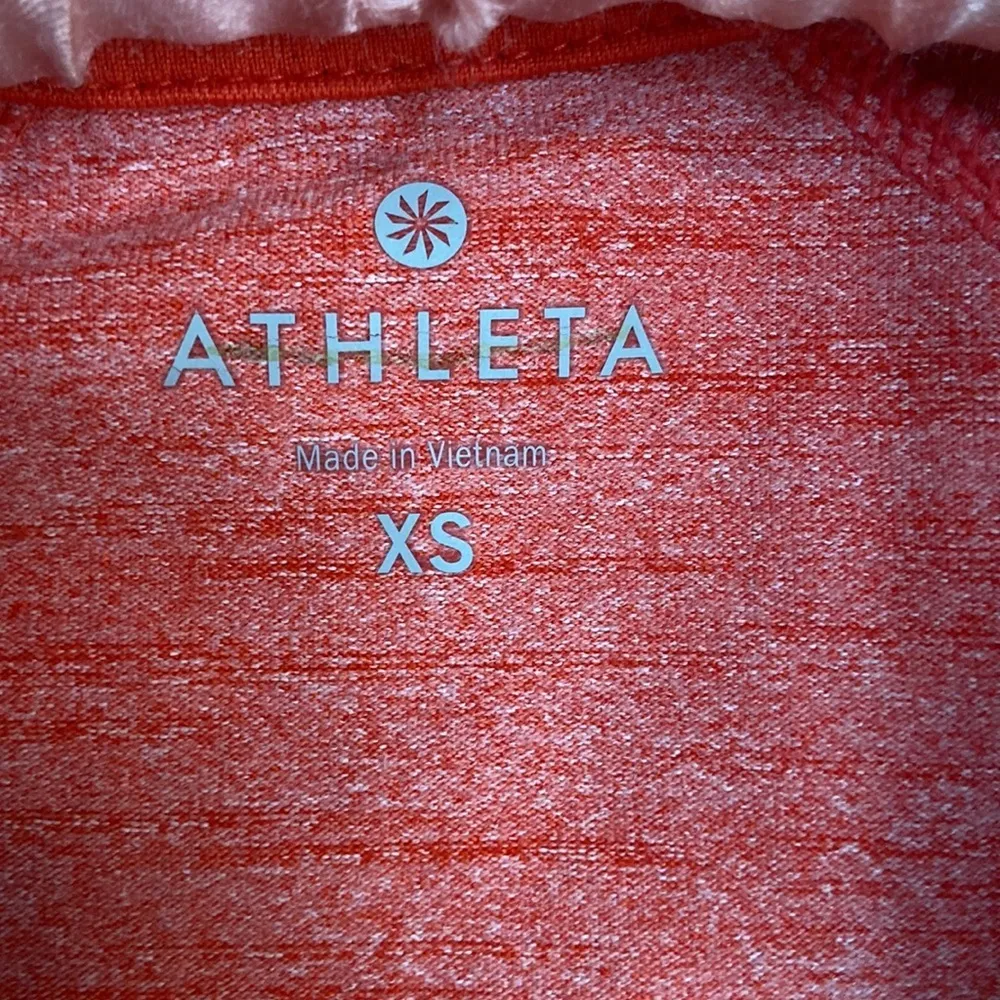 Athleta Womens Running Wild Half Zip Pullover Jacket Orange/Red Women's - Image 2